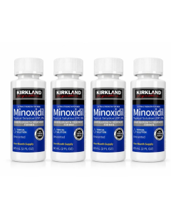 Combo 4 Minoxidil Kirkland 5% Barba e Cabelo para 4 Meses
