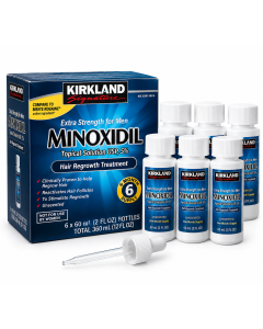 Caixa 6 Minoxidil Kirkiland 5% Original Acertar Barba Para CRESCIMENTO Barba e Cabelo para 6 Meses