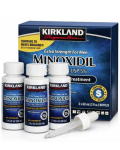 3 Minoxidil Kirkland 5% Barba e Cabelo para 3 Meses