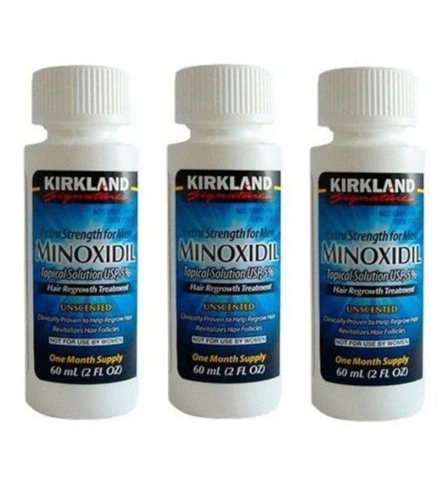 Minoxidil Kirkland 5% Barba e Cabelo para 3 Meses