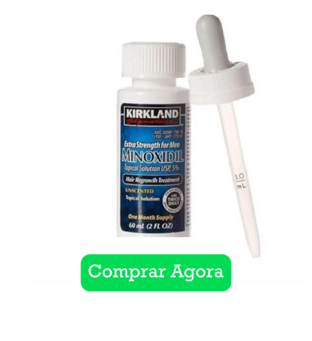 1 Minoxidil Kirkland 5% Barba e Cabelo para 1 Meses