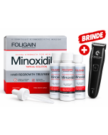  Caixa Minoxidil Foligain 5% Original Importado 3 Meses Mais Brinde Gratis