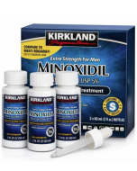 3 Minoxidil Kirkland 5% Barba e Cabelo para 3 Meses